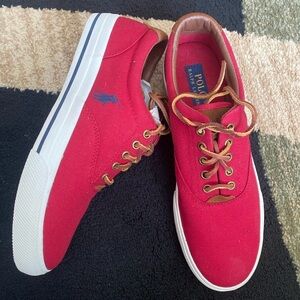 Polo by Ralph Lauren women's Red Canvas Sneakers